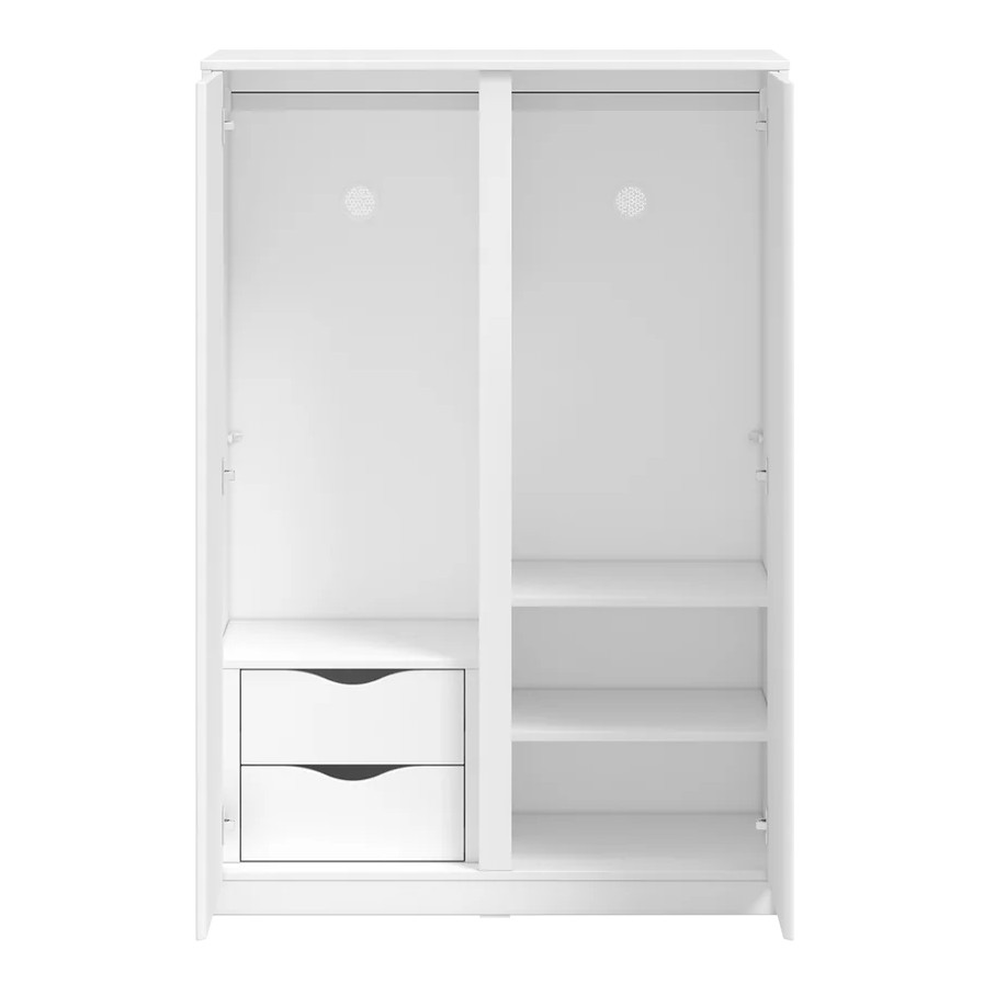 Kleiderschrank Studio White 2-türig Tief 4