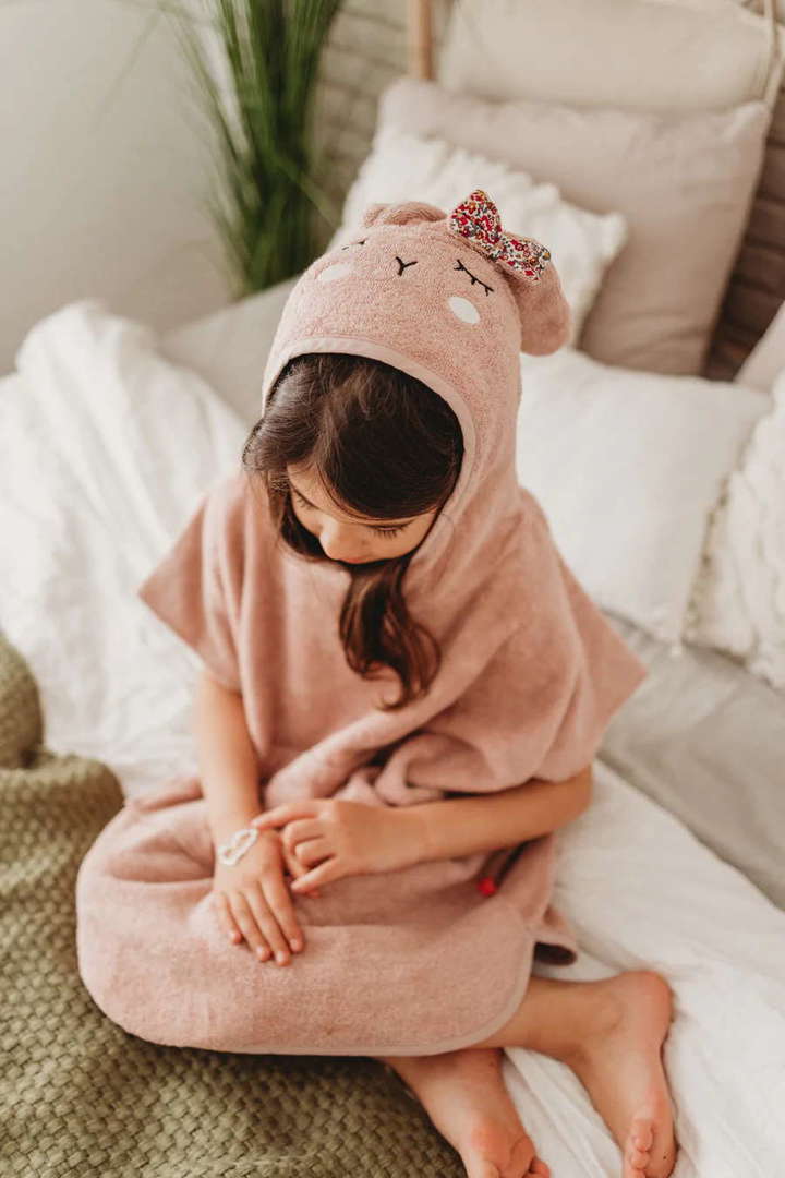 Badeponcho Hase Rose 2