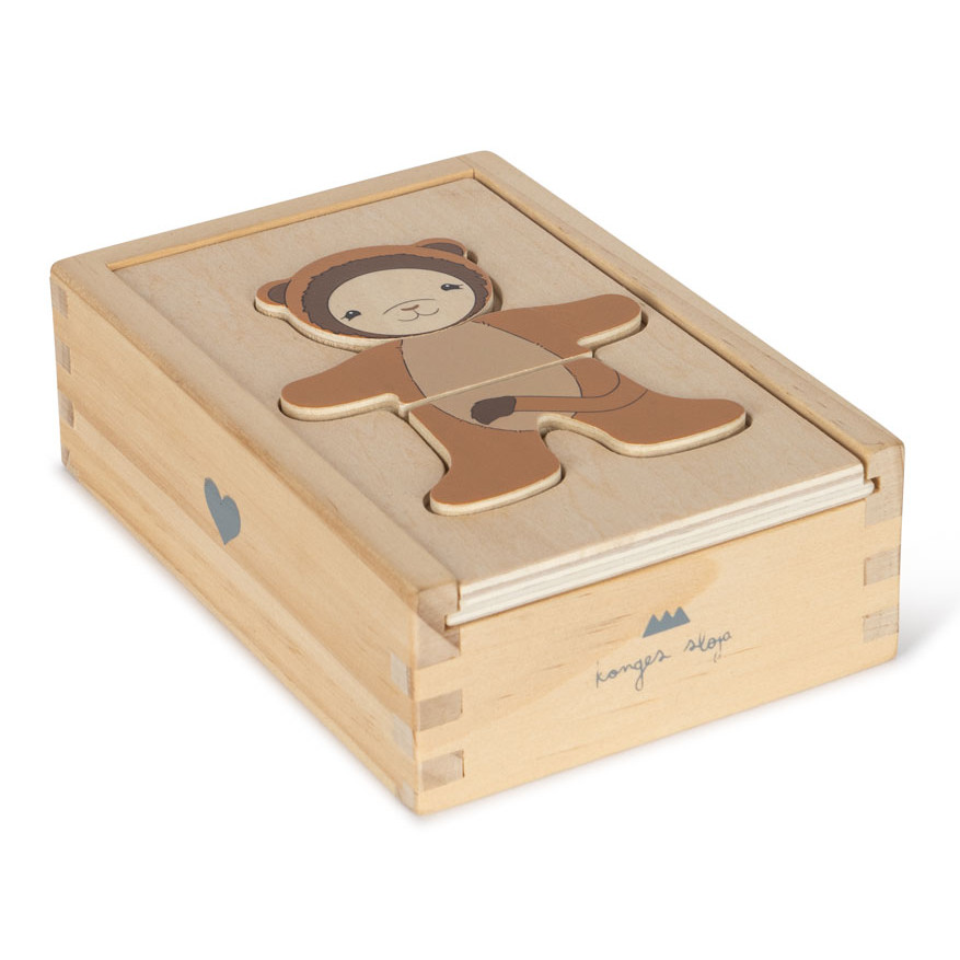 Holz-Teddy-Anziehpuzzle FSC Animals 5