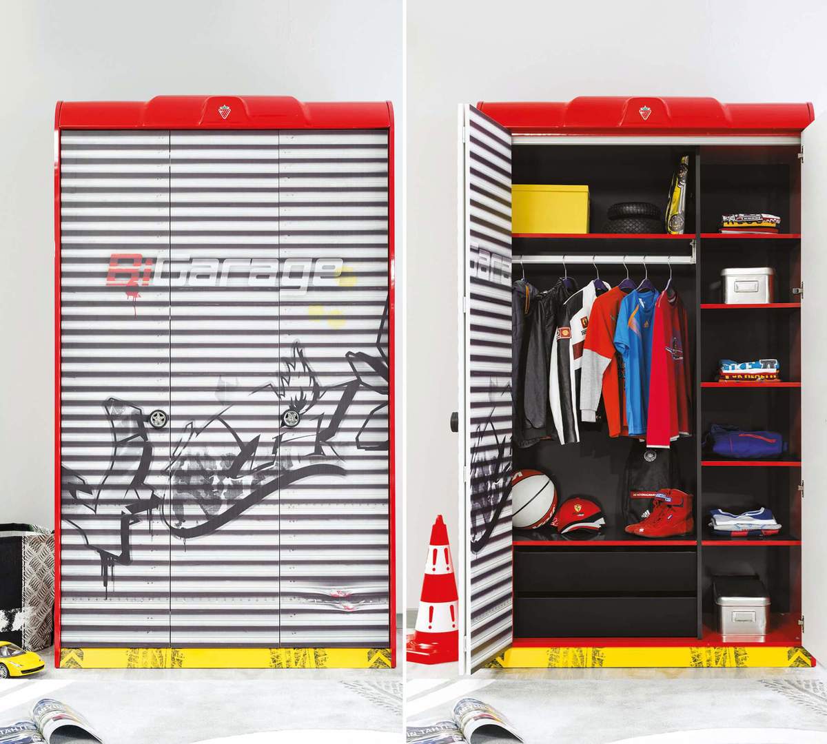 Kleiderschrank Champion Racer 3-türig 3