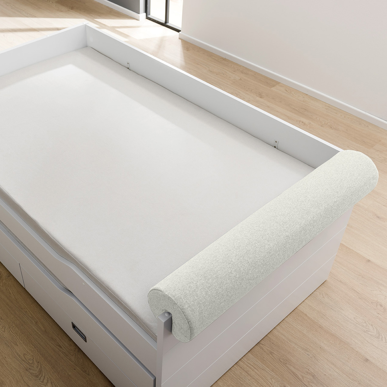 Comfortrolle aus Mikrofaser Gross Ivory