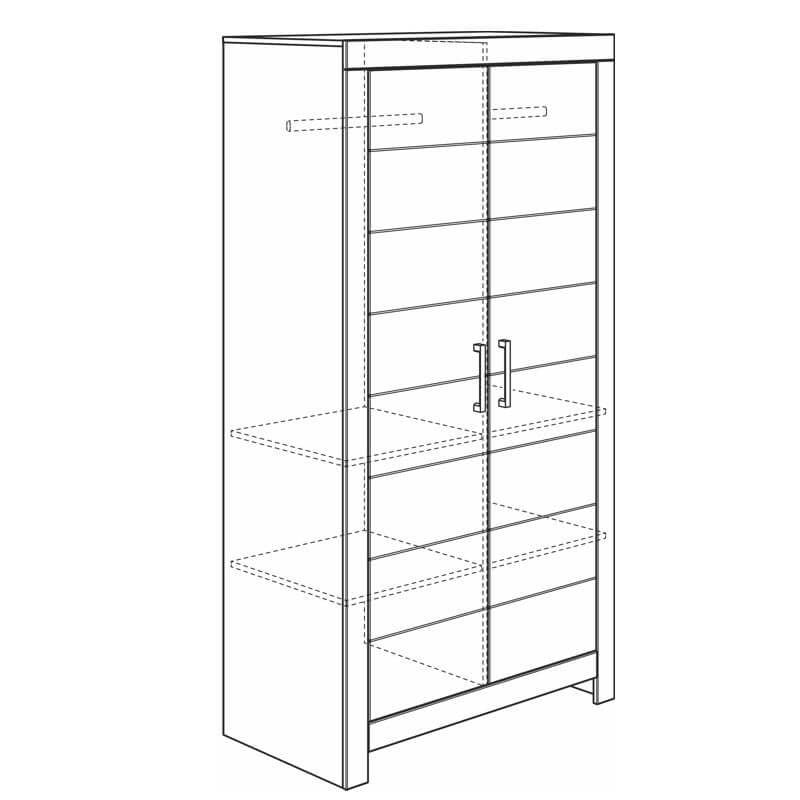 Kleiderschrank Fiona 2-türig 4
