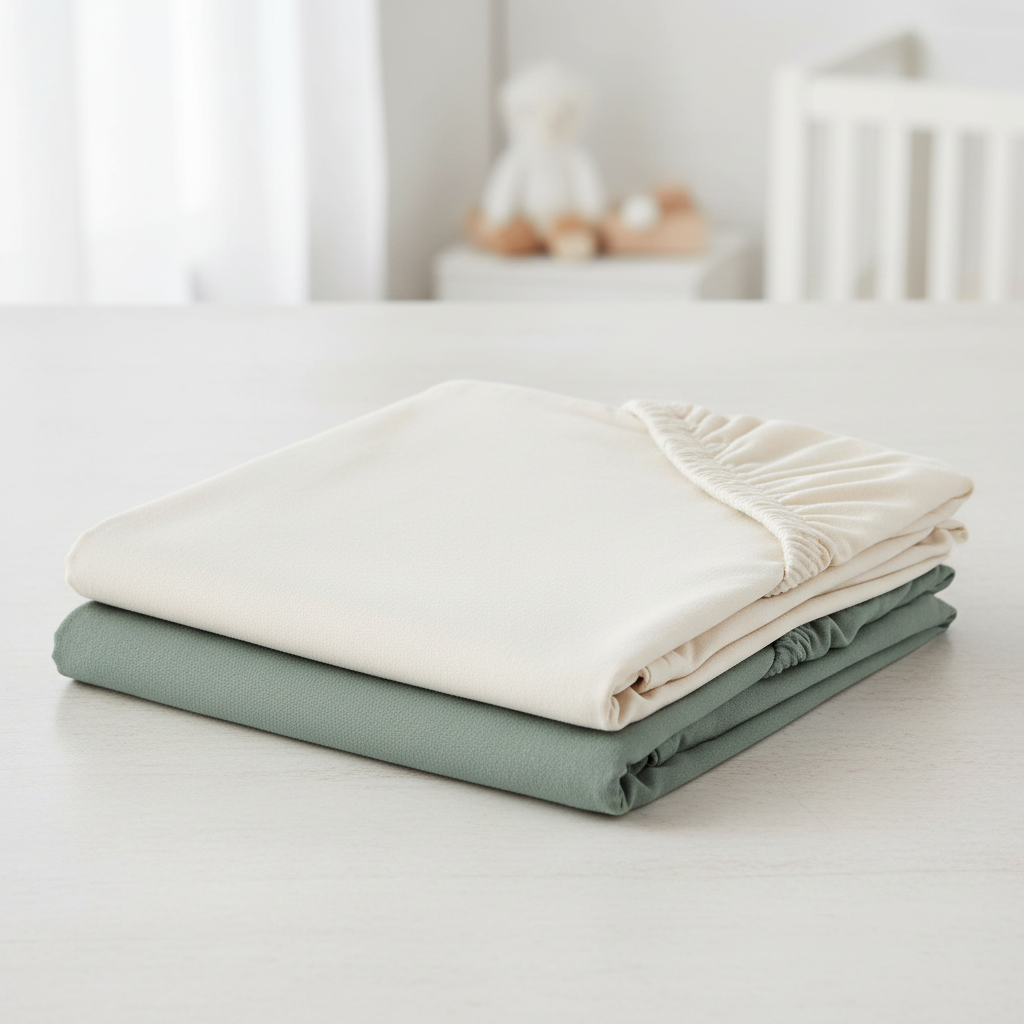 Fixleintuch Jersey 60x120cm 2er Pack Ivory, Sea Green 2